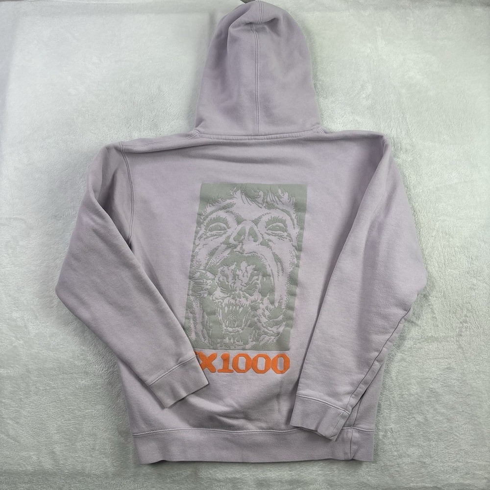 GX1000 Bipolar Lavender Long Sleeve Fleece Graphic Hoodie Men's Medium